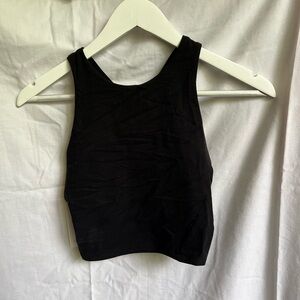 Black Sleeveless Crop Top